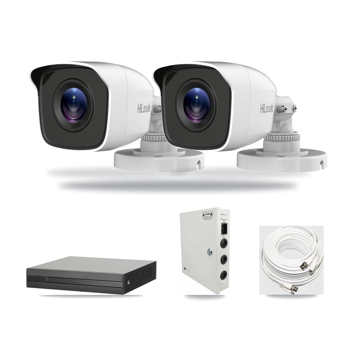 4-Channel 4MP CCTV Kit — 2 HiLook Bullet Cameras + 3TB Recording - Image 1