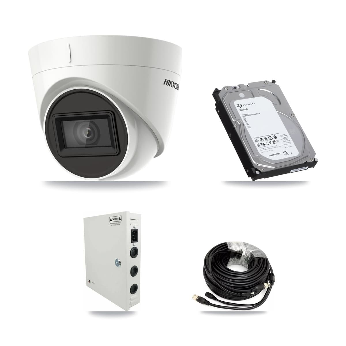 Hikvision 32-Channel 4K CCTV Kit — 16 DS-2CE78U1T Turret Cameras + 3× 6TB Recording - Image 1