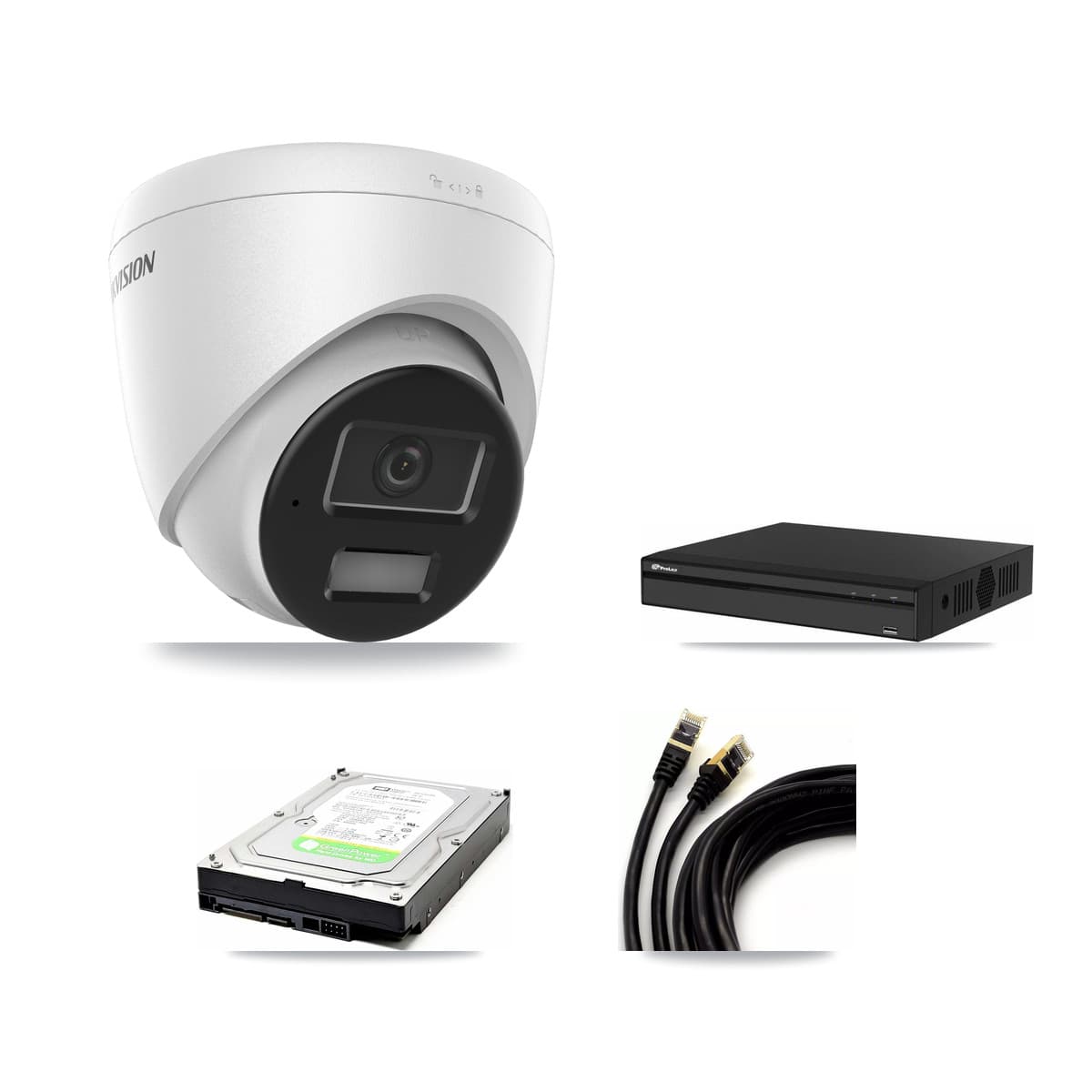 Hikvision & Prolux 4-Channel 4MP CCTV Kit — 1 DS-2CD1343G2 Turret Camera + 1TB Recording
