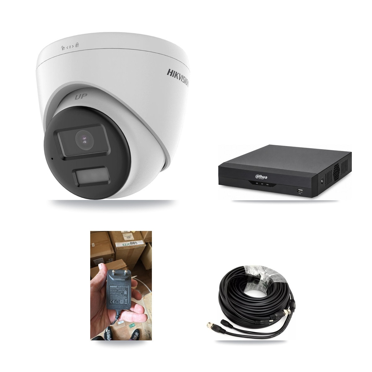 Hikvision & Dahua 4-Channel 4K CCTV Kit — 1 DS-2CE78U0T Turret Camera + 3TB Recording
