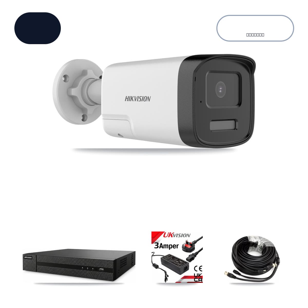 Hikvision 8-Channel 5MP CCTV Kit — 4 DS-2CE17K0T Bullet Cameras + 6TB Recording (DVR-8CH Recorder)