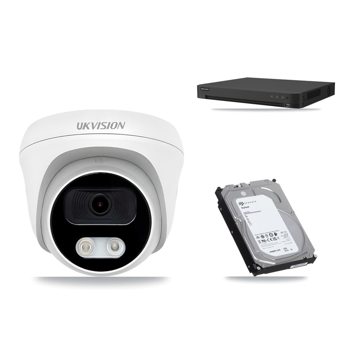 Hikvision 32-Channel 5MP CCTV Kit — 10 UKVISION Cameras + 6TB Recording (IDS-7232HQHI Recorder)