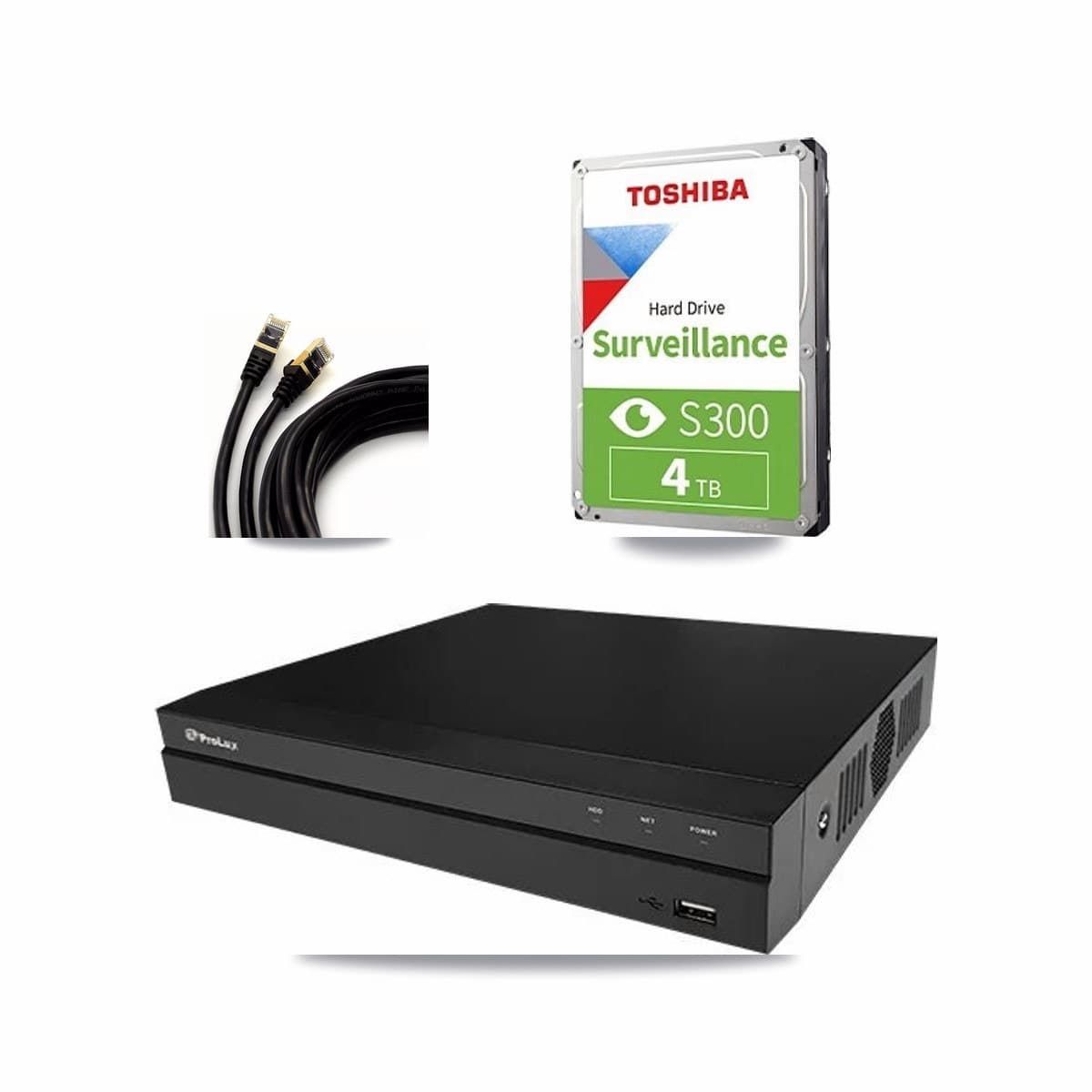 Prolux 8-channel CCTV kit: 3 cameras (3× 5MP Dome), 4TB hard drive