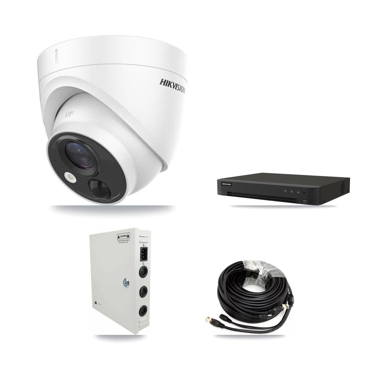 Hikvision 16-Channel 5MP CCTV Kit — 12 DS-2CE71H0T Turret Cameras + 8TB Recording
