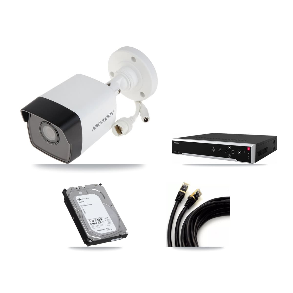 Hikvision 32-Channel 5MP CCTV Kit — 16 DS-2CD1053G0 Bullet Cameras + 3× 6TB Recording