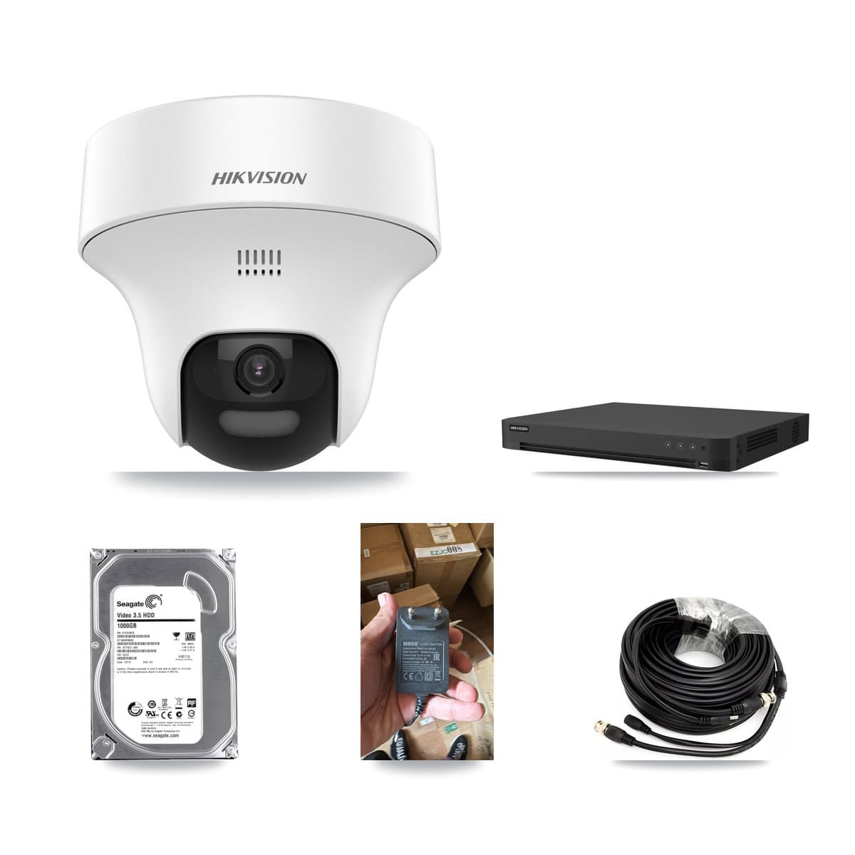 Hikvision 16-Channel 5MP CCTV Kit — 1 DS-2CE70K0T Turret Camera + 1TB Recording (IDS-7216HUHI Recorder) - Image 1