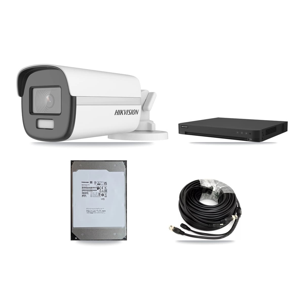 Hikvision 16-Channel 4K CCTV Kit — 5 DS-2CE12UF3T Bullet Cameras + 14TB Recording - Image 1