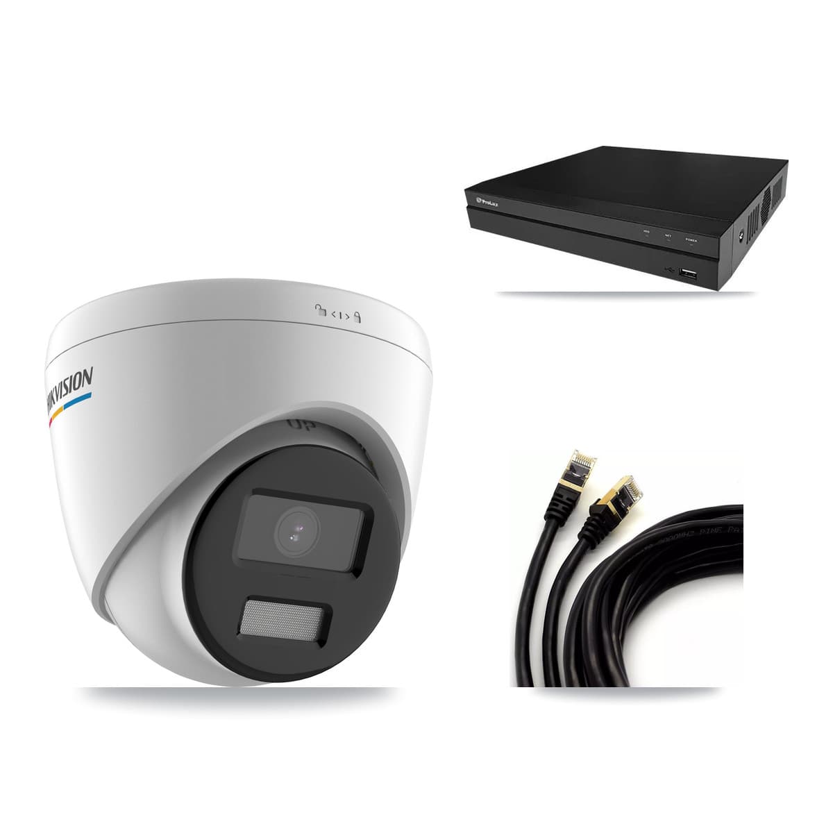 Hikvision & Prolux 8-Channel 2MP CCTV Kit — 4 Turret Cameras + 3TB Recording