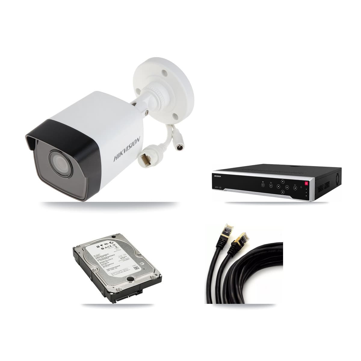 Hikvision 32-Channel 5MP CCTV Kit — 4 DS-2CD1053G0 Bullet Cameras + 5TB Recording