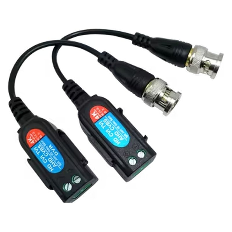 8MP 4K CCTV Passive Video Balun BNC Screw Terminal UTP Adapter