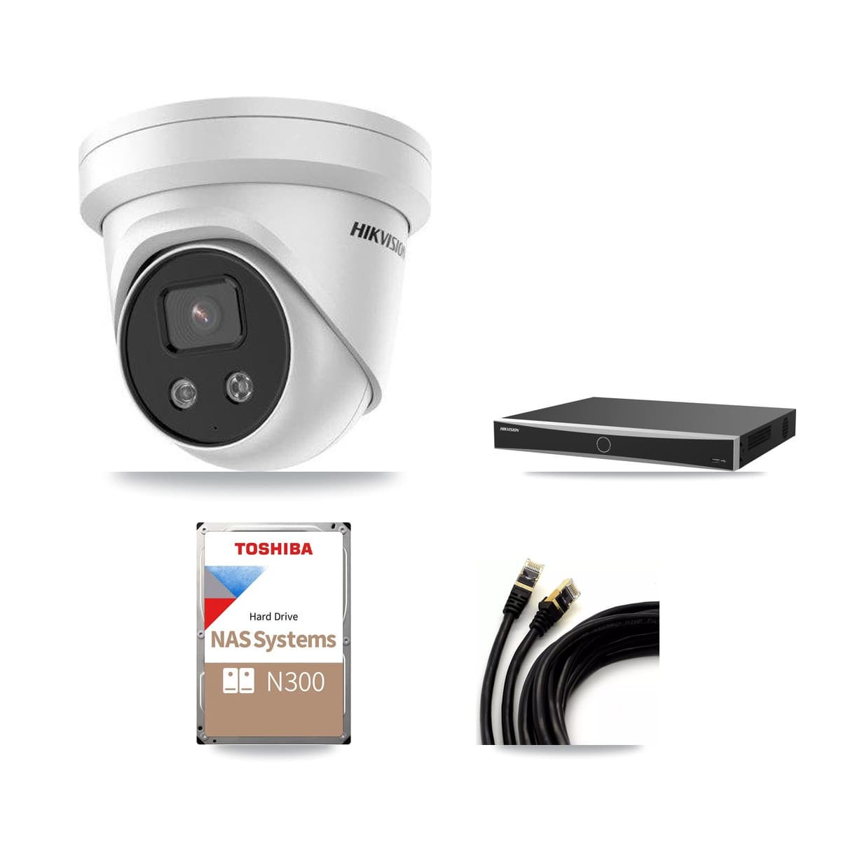 Hikvision 16-Channel 5MP CCTV Kit — 14 DS-2CD3356G2 Turret Cameras + 18TB Recording
