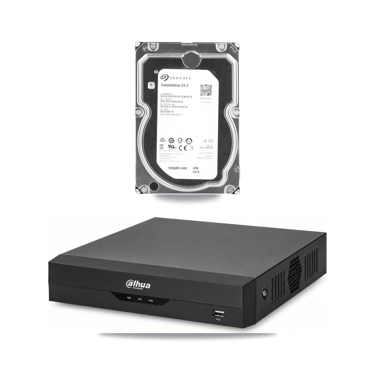 Dahua 4-channel DVR recorder with 4TB hard drive