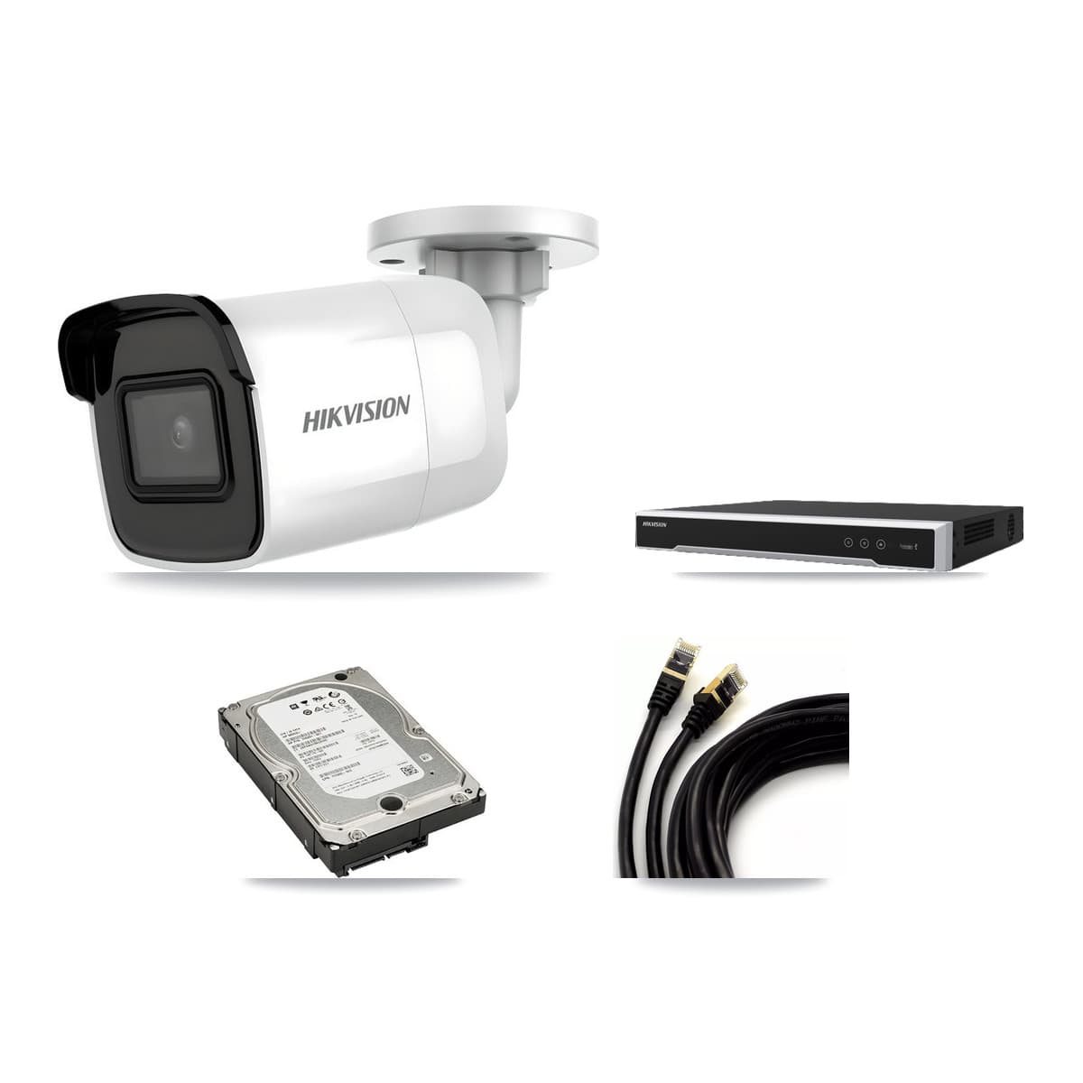 Hikvision 16-Channel 4K CCTV Kit — 2 DS-2CD2085G1 Bullet Cameras + 5TB Recording