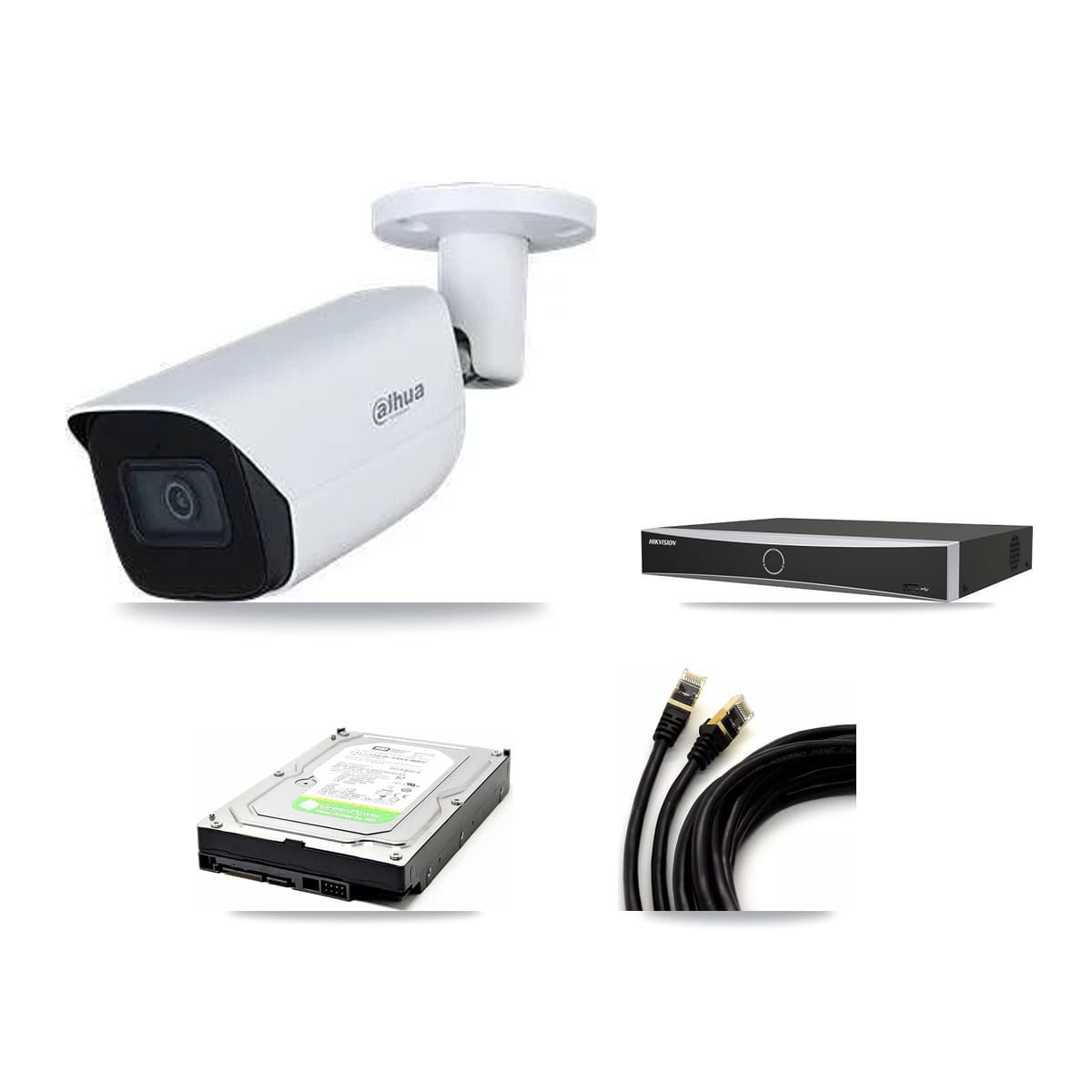 Dahua & Hikvision 4-Channel 5MP CCTV Kit — 1 Bullet Camera + 1TB Recording