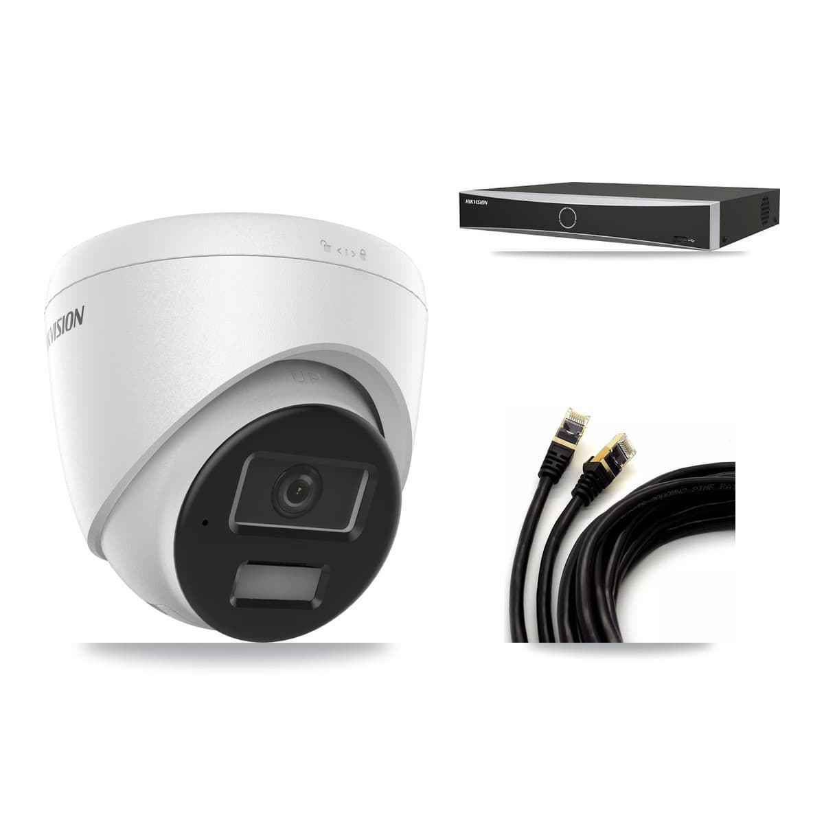Hikvision 4-Channel 4MP CCTV Kit — 2 DS-2CD1343G2 Turret Cameras + 3TB Recording