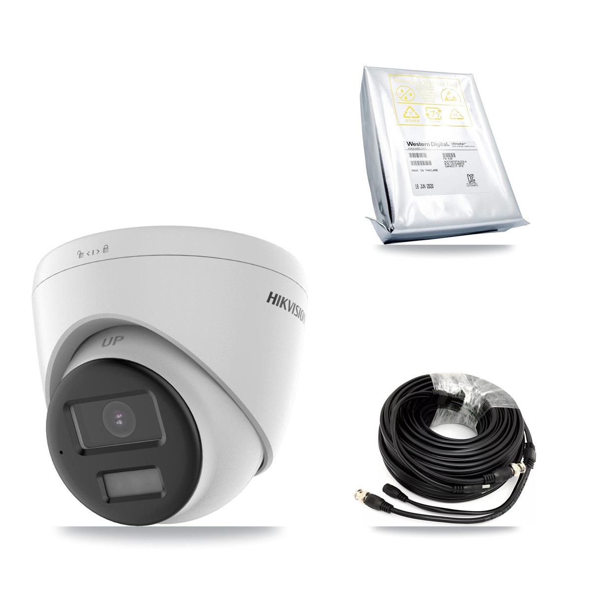 Hikvision 32-Channel 4K CCTV Kit — 6 DS-2CE78U0T Turret Cameras + 2× 8TB Recording