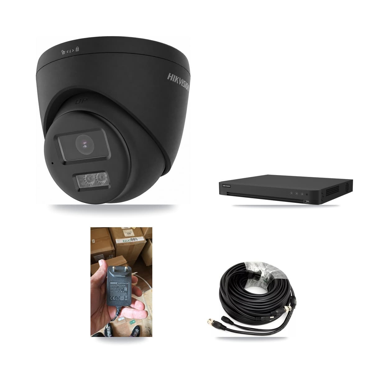 Hikvision 16-Channel 4K CCTV Kit — 1 Black DS-2CE78U0T Turret Camera + 3TB Recording