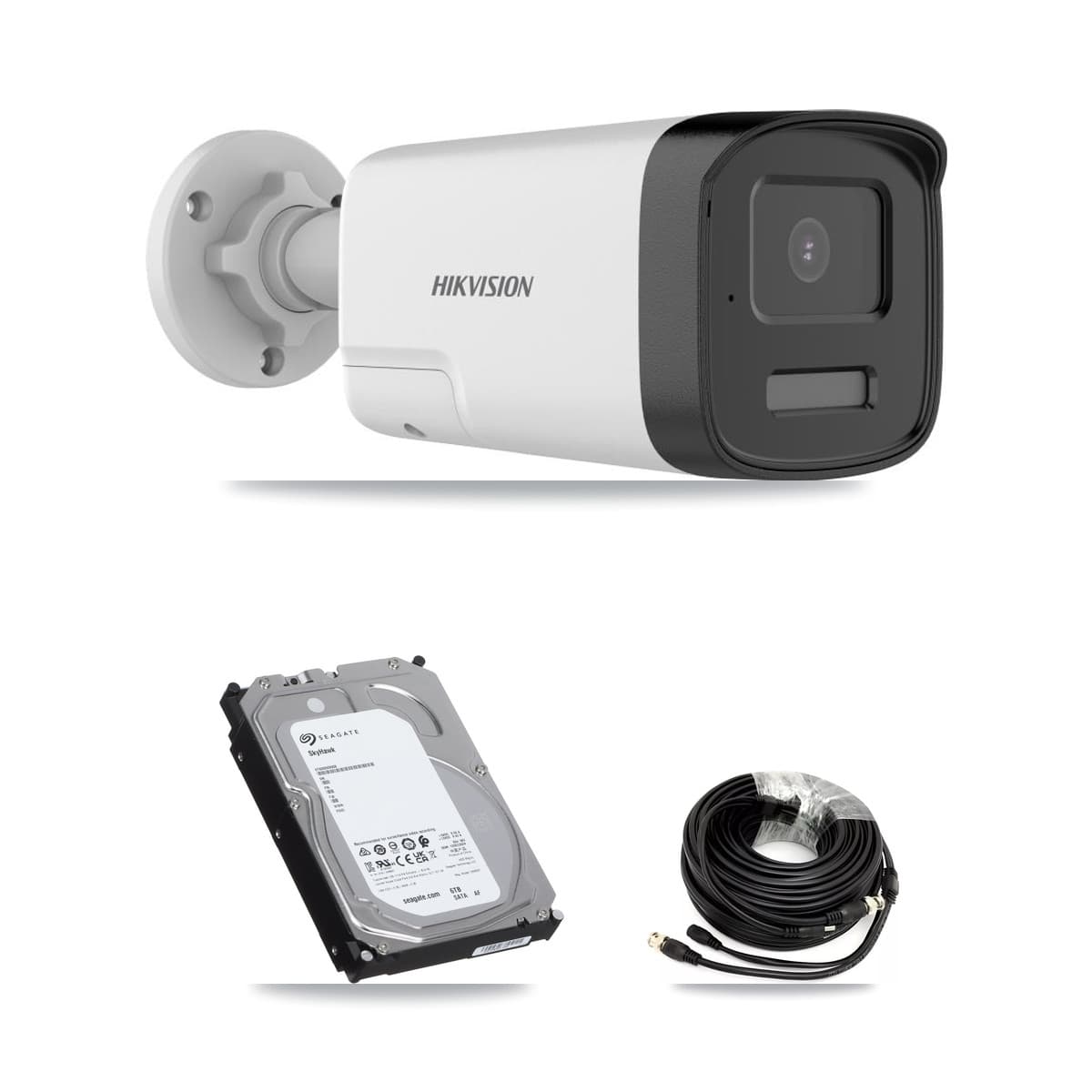 Hikvision 32-Channel 5MP CCTV Kit — 6 DS-2CE17K0T Bullet Cameras + 6TB Recording (DS-7332HQHI Recorder)