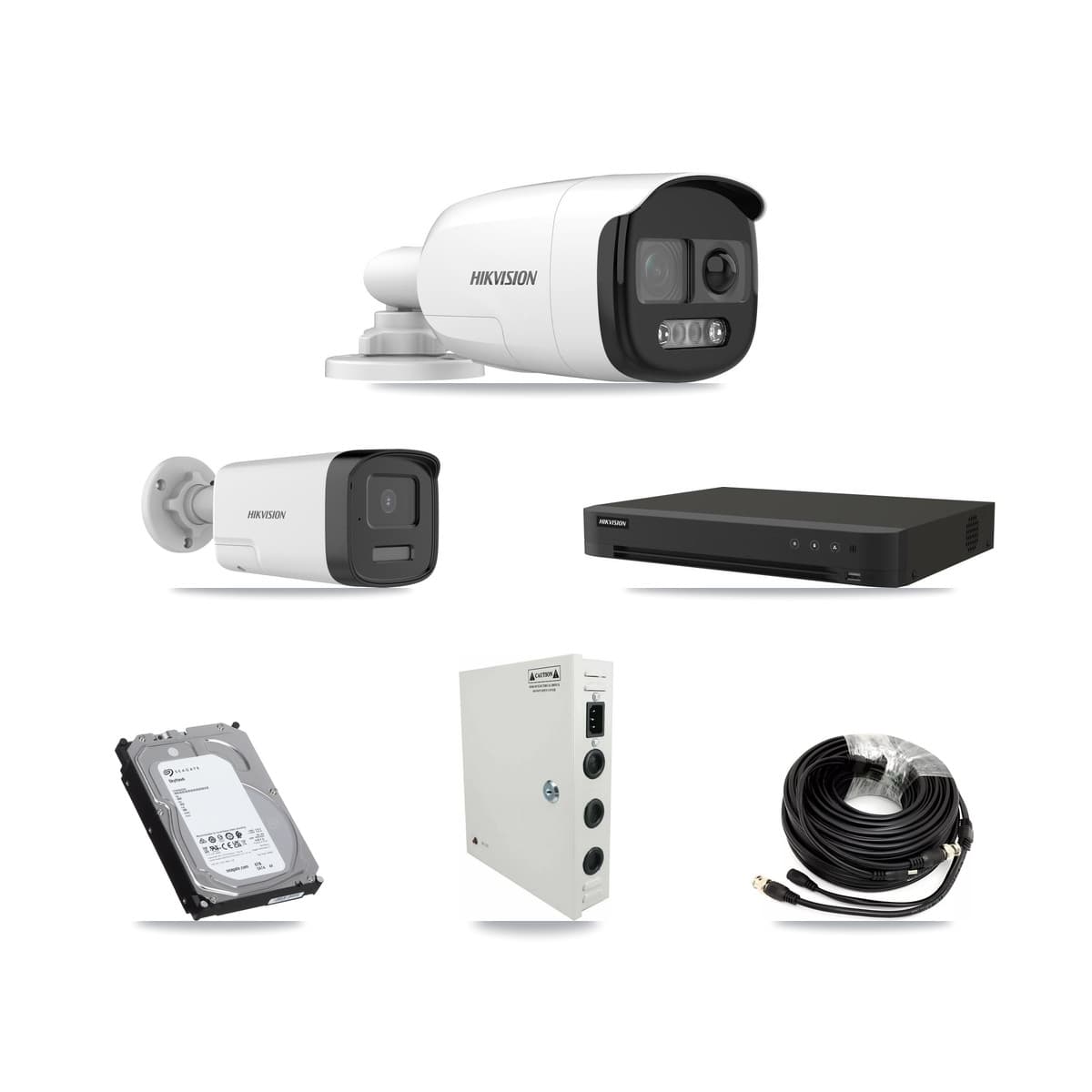 Hikvision 16-Channel 5MP CCTV Kit — 8 DS-2CE12KF3T + 3 DS-2CE17K0T Bullet Cameras + 6TB Recording
