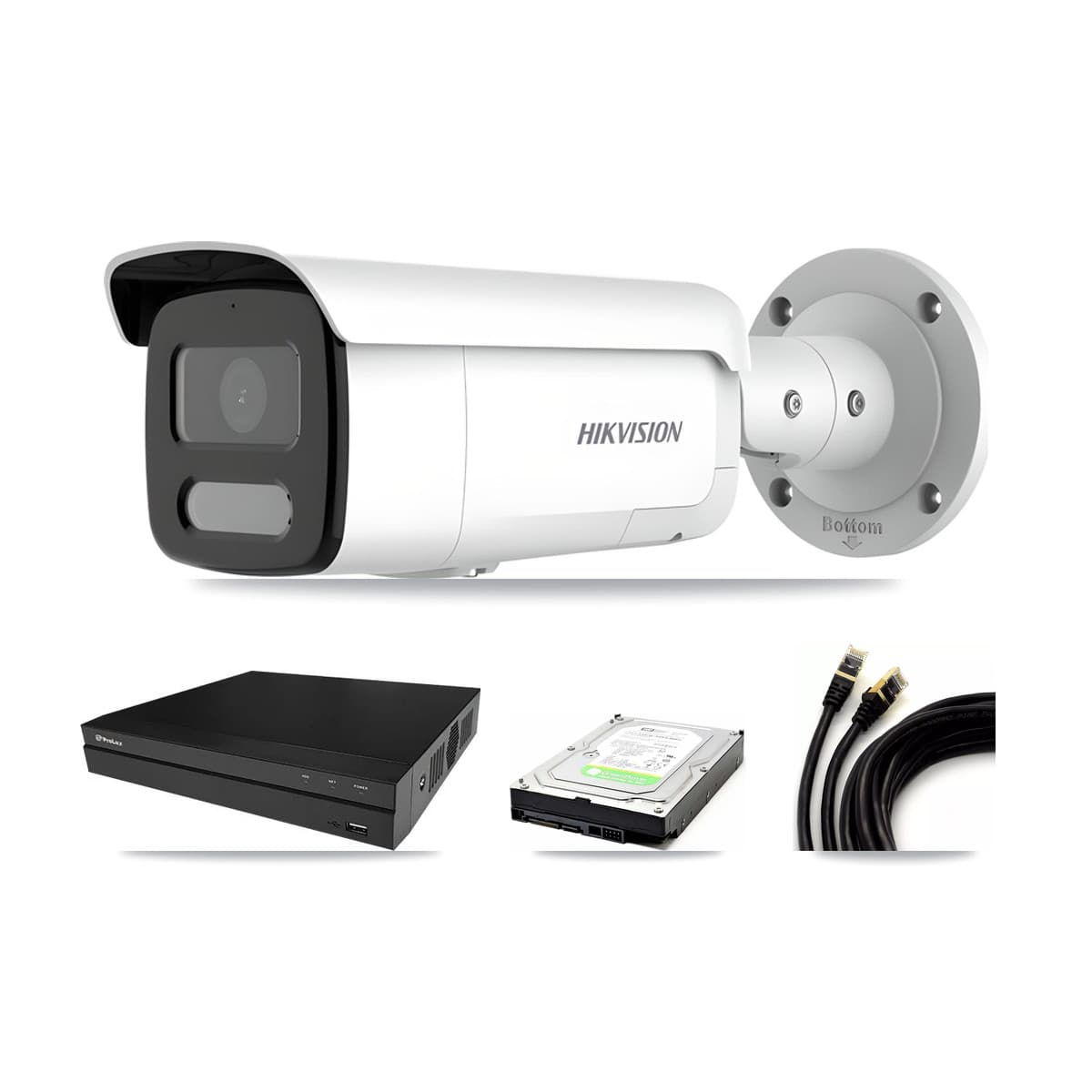 Hikvision & Prolux 8-Channel 4MP CCTV Kit — 1 Bullet Camera + 1TB Recording