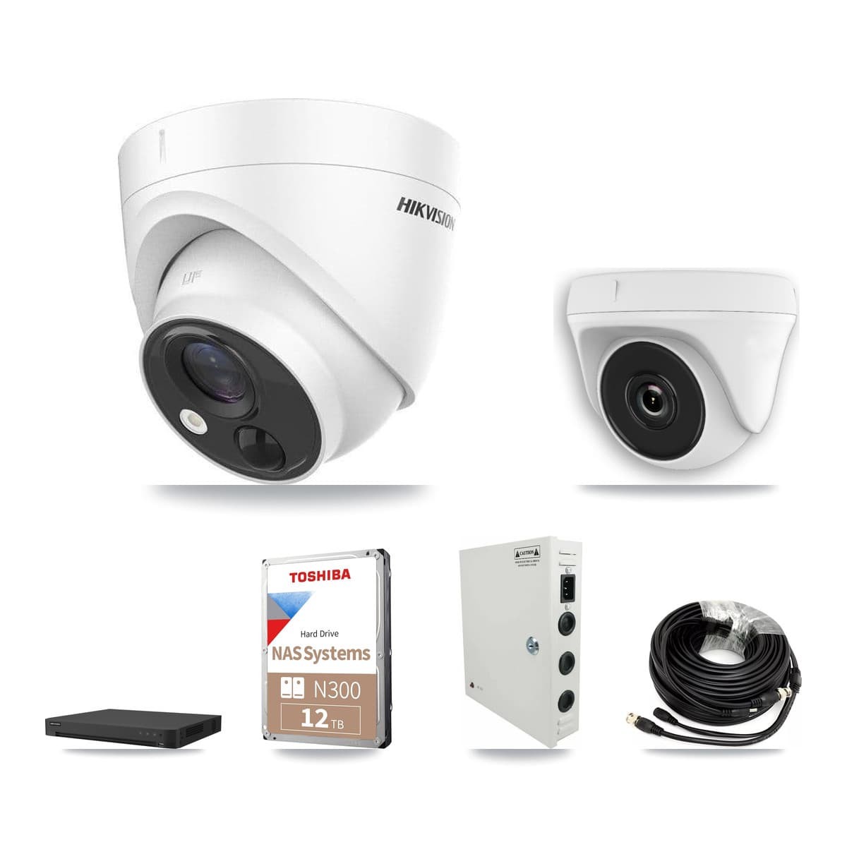Hikvision 32-Channel 2MP – 5MP CCTV Kit — 13 5MP Turret + 13 2MP Dome Cameras + 2× 12TB Recording - Image 1