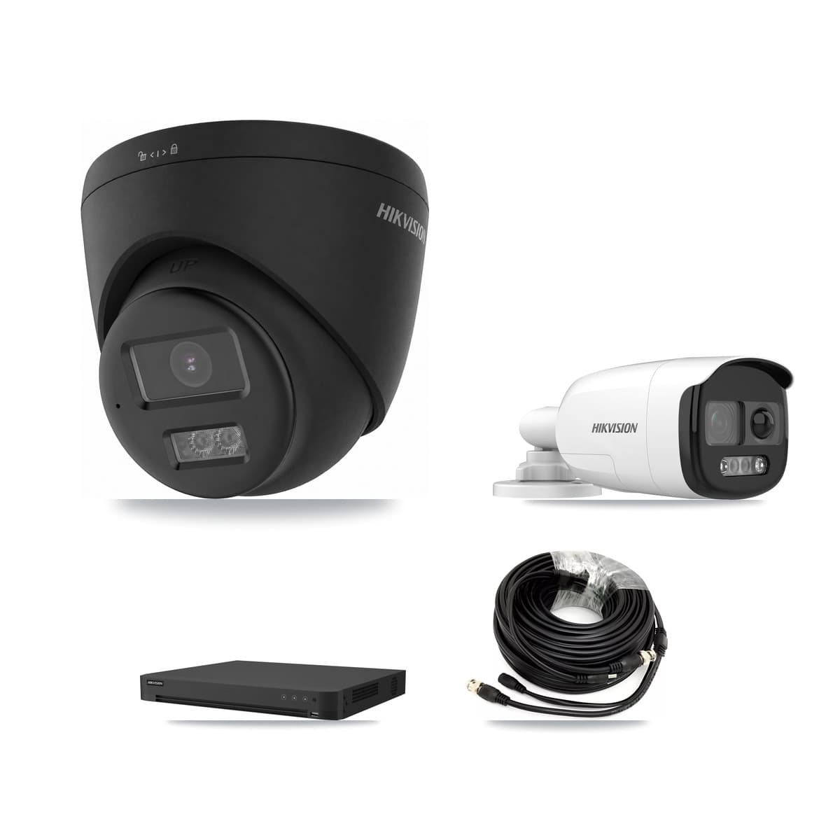 Hikvision 16-Channel 5MP – 4K CCTV Kit — 1 5MP Bullet + 4 Black 4K Turret Cameras + 14TB Recording