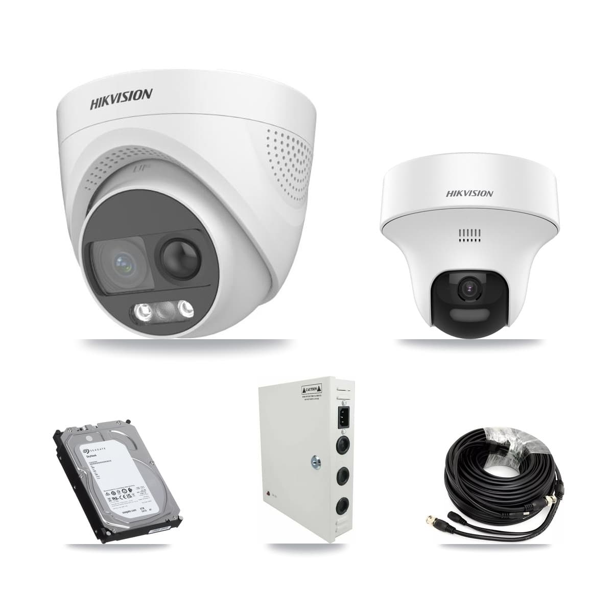 Hikvision 32-Channel 5MP CCTV Kit — 1 DS-2CE70K0T + 23 DS-2CE72KF3T Turret Cameras + 3× 6TB Recording