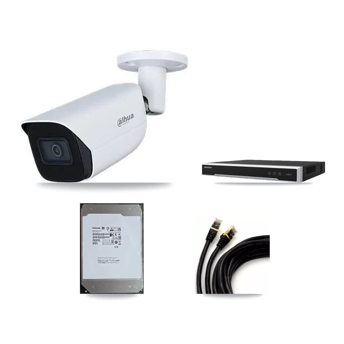Dahua & Hikvision 16-Channel 5MP CCTV Kit — 10 Bullet Cameras + 14TB Recording (DS-7616NI-M2 Recorder) - Image 1