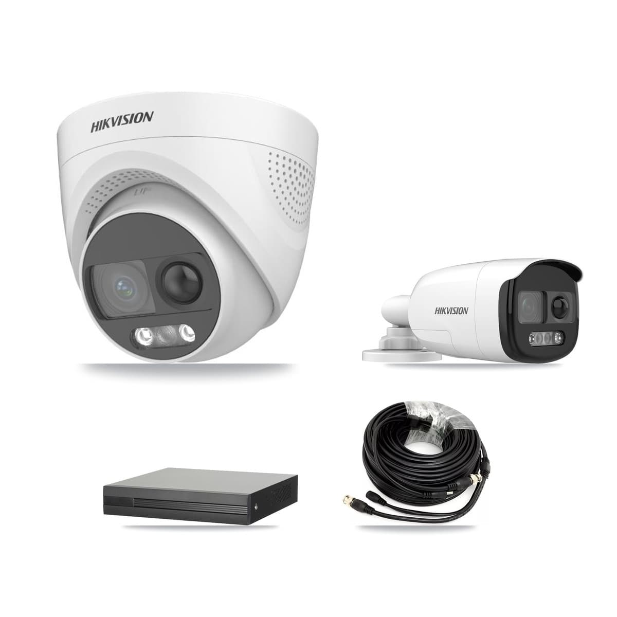 Hikvision 8-Channel 5MP CCTV Kit — 1 DS-2CE12KF3T Bullet + 5 DS-2CE72KF3T Turret Cameras + 8TB Recording (XVR-3108HS Recorder)
