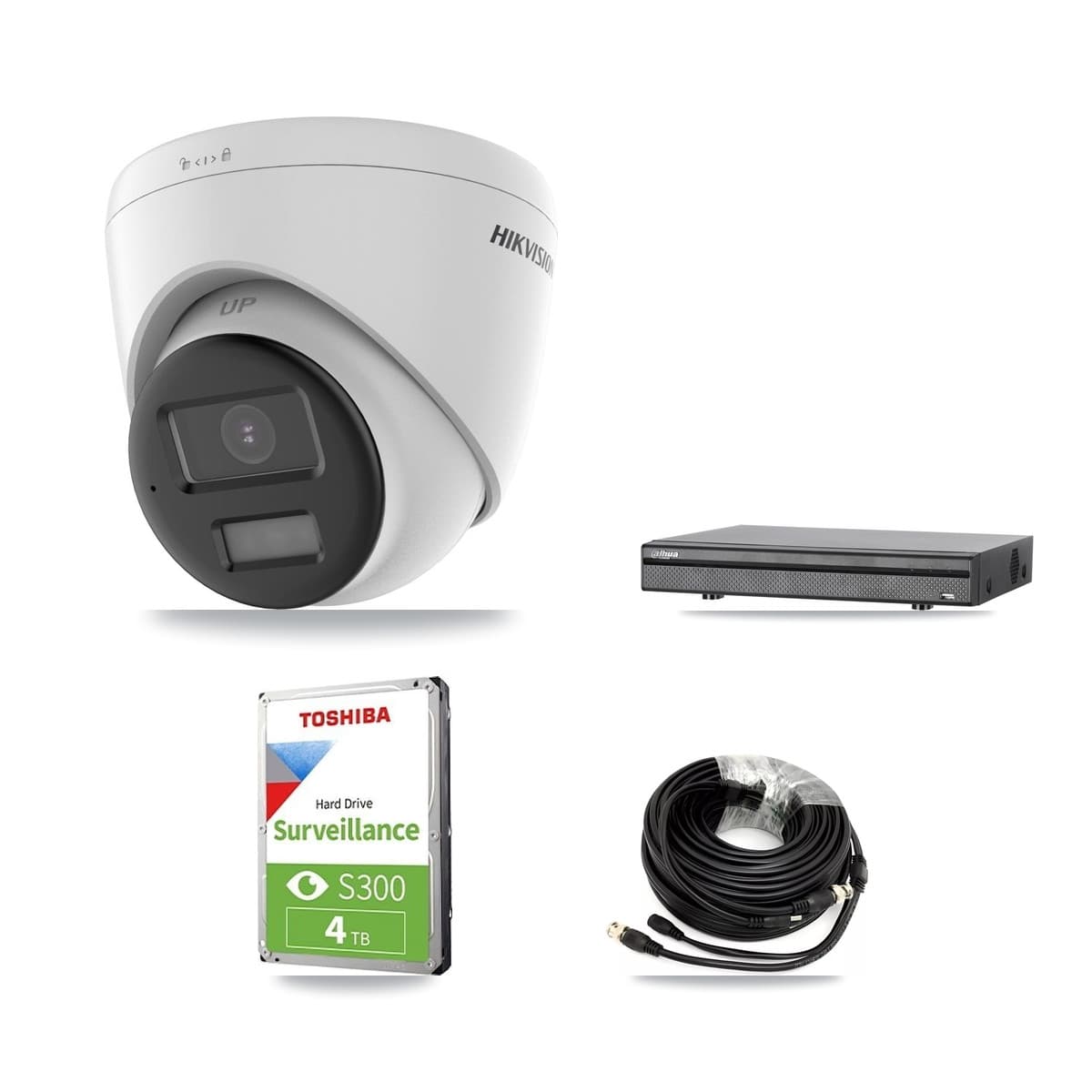 Hikvision & Dahua 8-Channel 5MP CCTV Kit — 2 DS-2CE78K0T + 1 DS-2CE78K0T Turret Cameras + 4TB Recording - Image 1