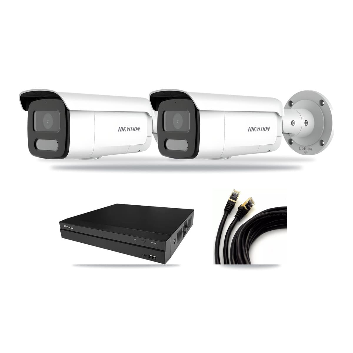 Hikvision & Prolux 8-Channel 4MP CCTV Kit — 2 Bullet Cameras + 3TB Recording - Image 1