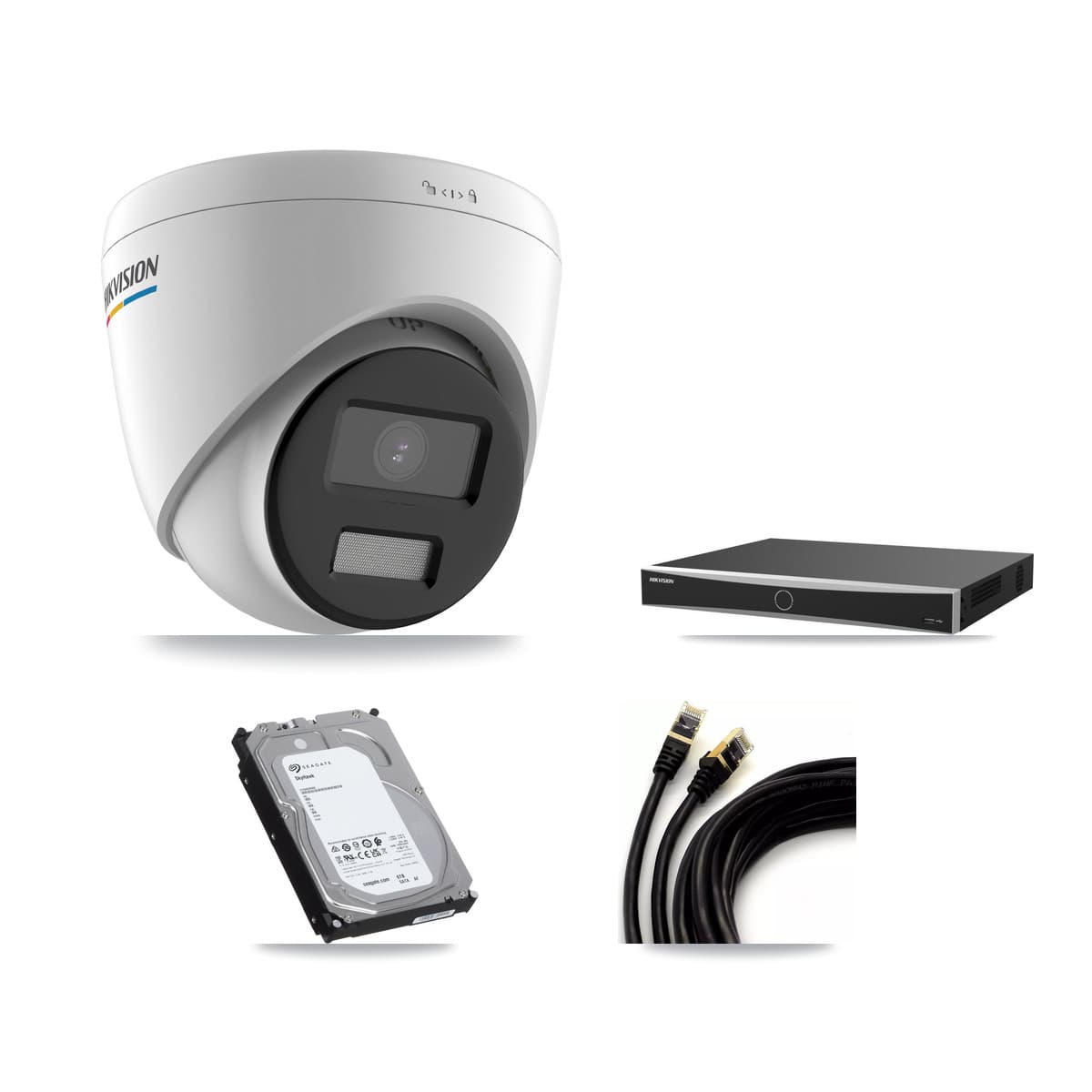 Hikvision 16-Channel 2MP CCTV Kit — 9 Turret Cameras + 6TB Recording (DS-7616NXI Recorder)