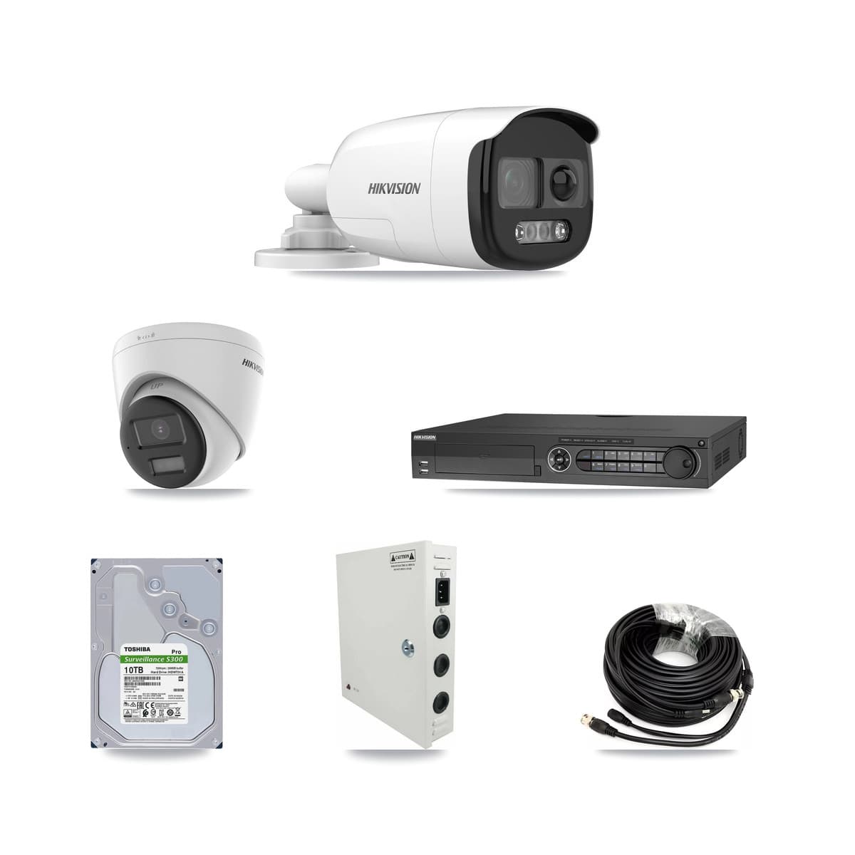 Hikvision 32-Channel 5MP – 4K CCTV Kit — 16 5MP Bullet + 7 4K Turret Cameras + 4× 10TB Recording - Image 1