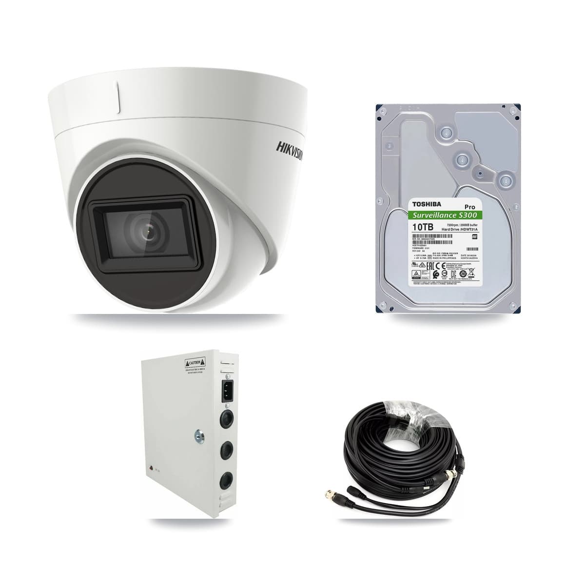 Hikvision 32-Channel 4K CCTV Kit — 16 DS-2CE78U1T Turret Cameras + 10TB Recording