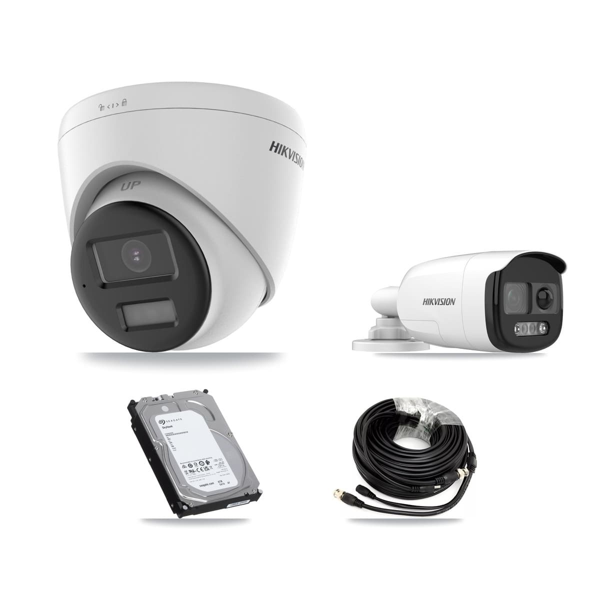 Hikvision 32-Channel 5MP – 4K CCTV Kit — 1 5MP Bullet + 6 4K Turret Cameras + 3× 6TB Recording
