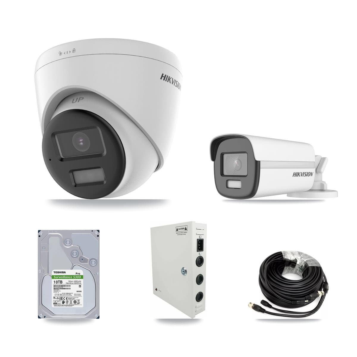 Hikvision 32-Channel 4K CCTV Kit — 1 Bullet + 15 Turret Cameras + 4× 10TB Recording