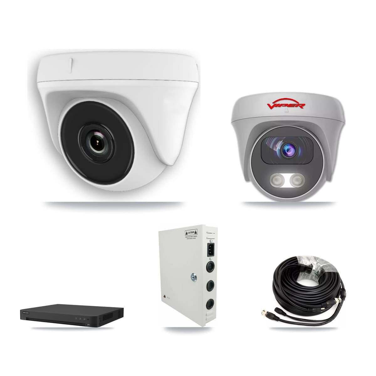 Viper & Hikvision 32-Channel 2MP – 5MP CCTV Kit — 23 2MP Dome + 1 5MP Cameras + 2× 8TB Recording