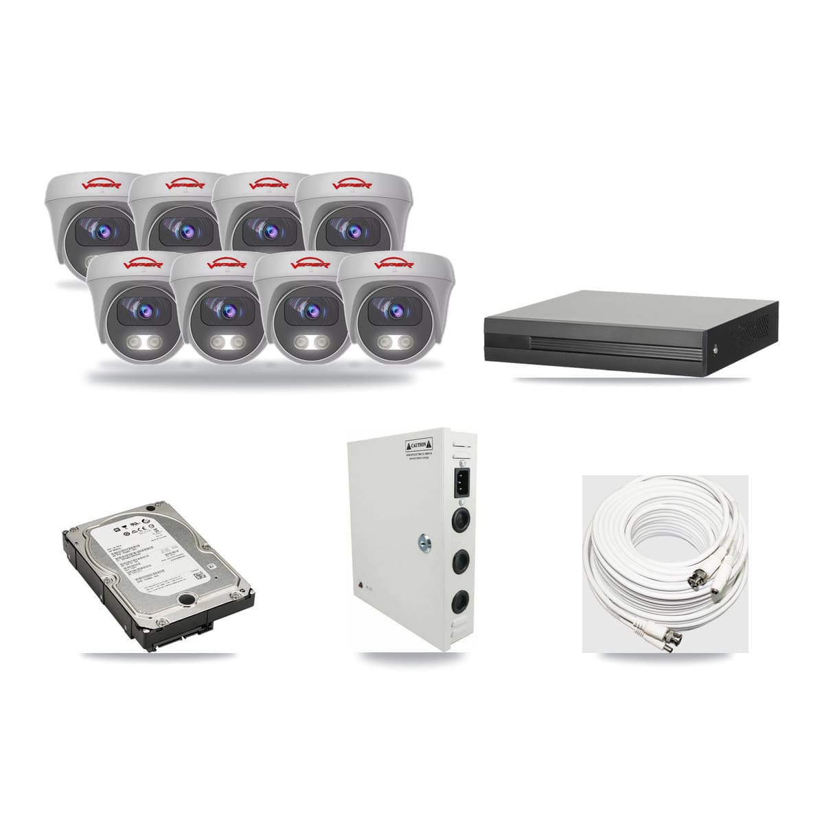 16-Channel 5MP CCTV Kit — 8 Viper Cameras + 5TB Recording - Image 1