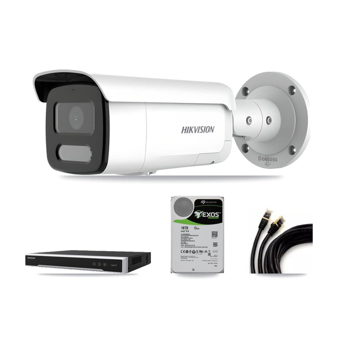 Hikvision 16-Channel 4MP CCTV Kit — 13 Bullet Cameras + 16TB Recording (DS-7616NI-M2 Recorder)