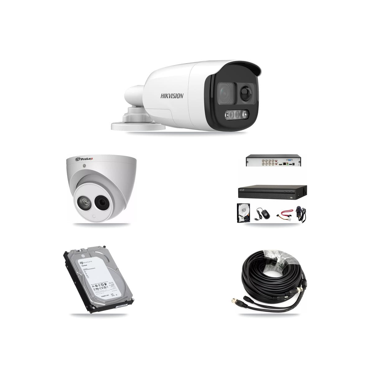 8-Channel 4MP – 5MP CCTV Kit — 2 5MP Bullet + 2 4MP Turret Cameras + 6TB Recording (XVR-3108AD Recorder) - Image 1
