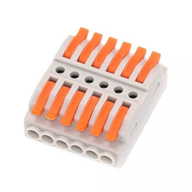 SPL-6 Lever Wire Connector 6 Port Terminal Block for CCTV Power