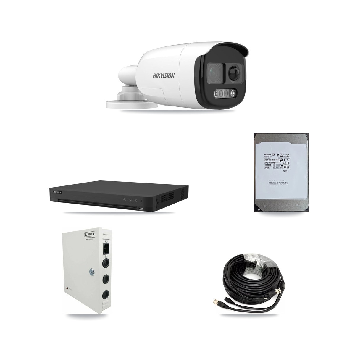 Hikvision 16-Channel 5MP CCTV Kit — 11 DS-2CE12KF3T Bullet Cameras + 14TB Recording - Image 1