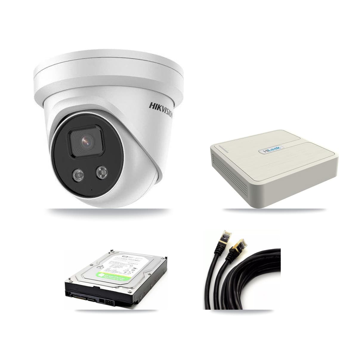 Hikvision & HiLook 8-Channel 5MP CCTV Kit — 1 Turret Camera + 1TB Recording (NVR-108H-D Recorder)