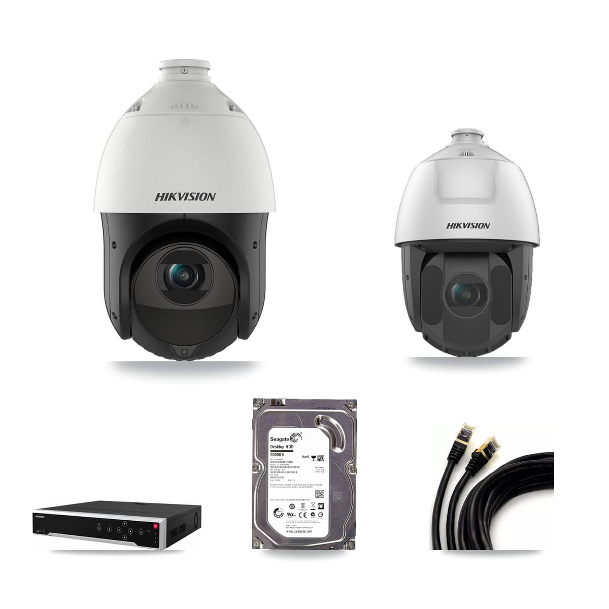 Hikvision 32-Channel 2MP – 4MP CCTV Kit — 1 4MP + 1 2MP PTZ Cameras + 2TB Recording - Image 1