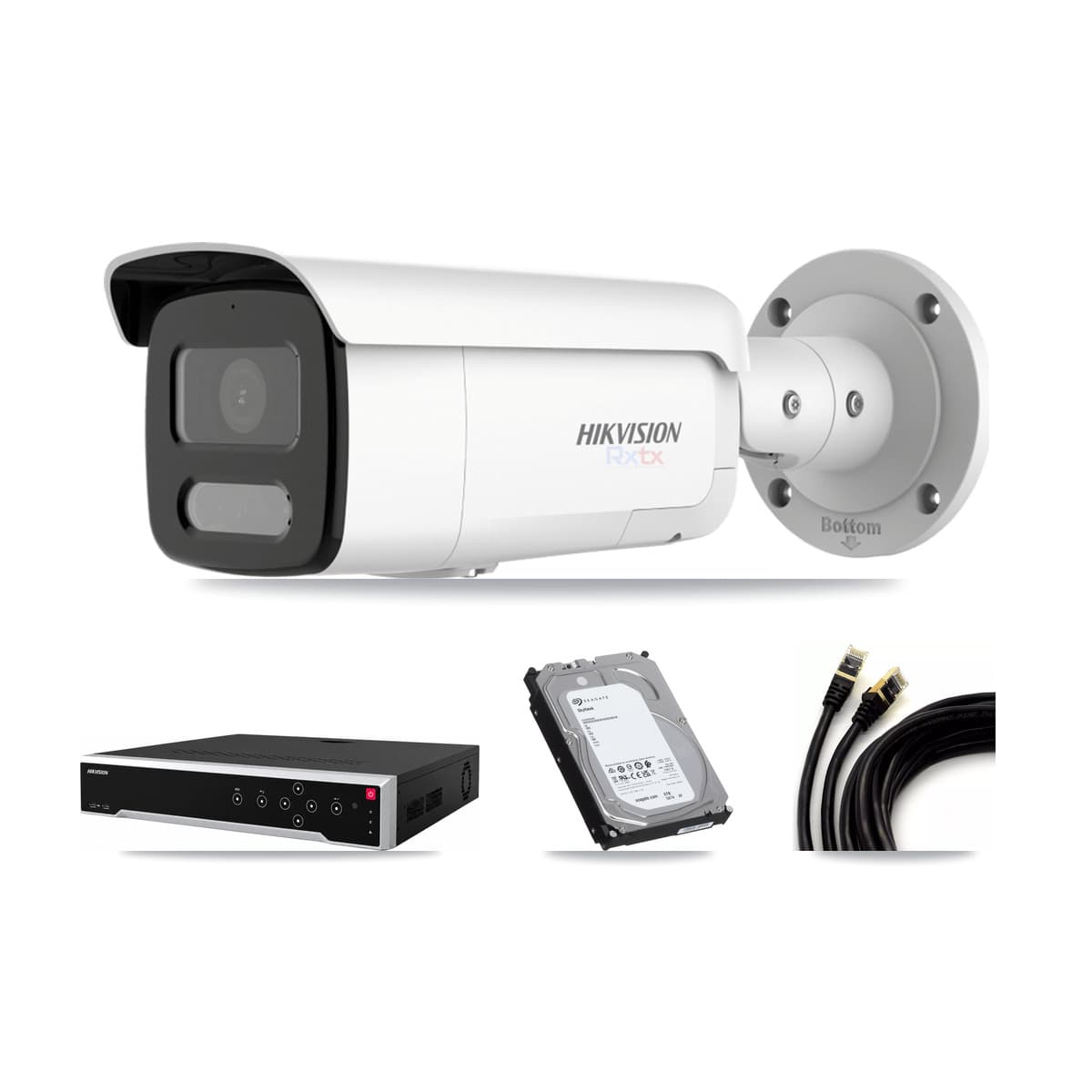 Hikvision 32-Channel 4MP – 4K CCTV Kit — 2 4MP + 6 4K Bullet Cameras + 3× 6TB Recording - Image 1