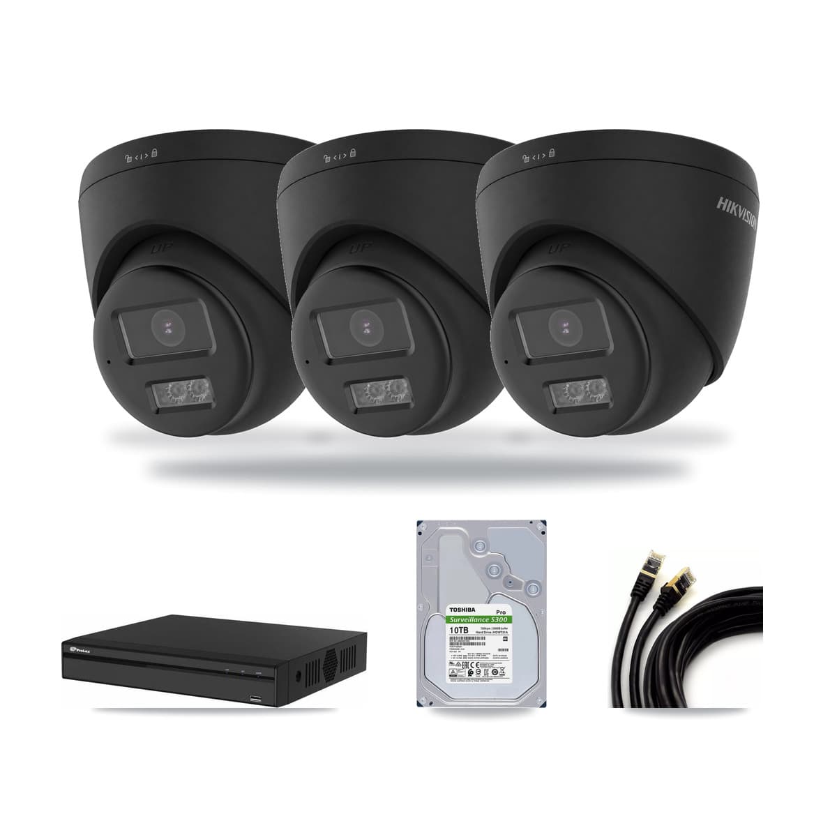 Prolux 4-Channel 5MP – 4K CCTV Kit — 3 4K Turret + 1 5MP Dome Cameras + 10TB Recording - Image 1