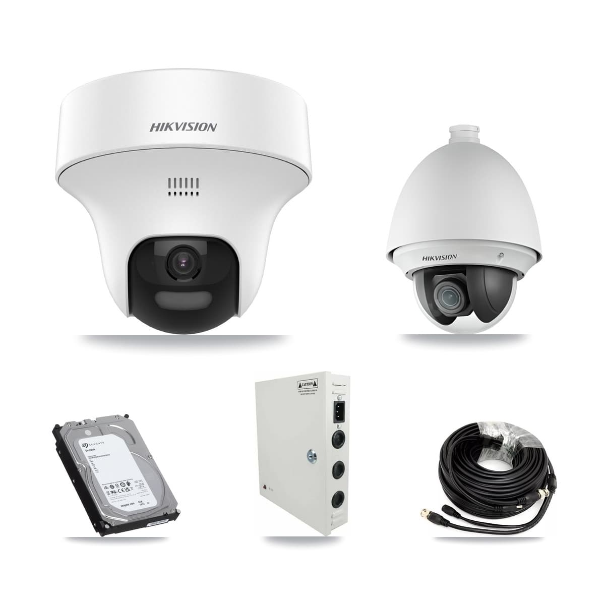 Hikvision 32-Channel 2MP – 5MP CCTV Kit — 1 DS-2AE4225T 2MP PTZ + 12 DS-2CE70K0T 5MP Turret Cameras + 3× 6TB Recording (DS-7332HQHI Recorder)