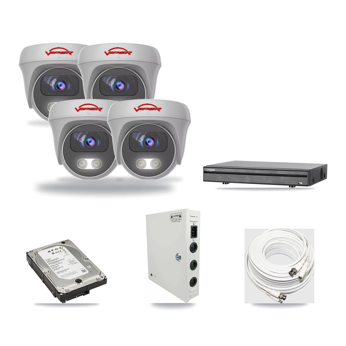 Viper & Dahua 8-Channel 5MP CCTV Kit — 4 Cameras + 5TB Recording - Image 1