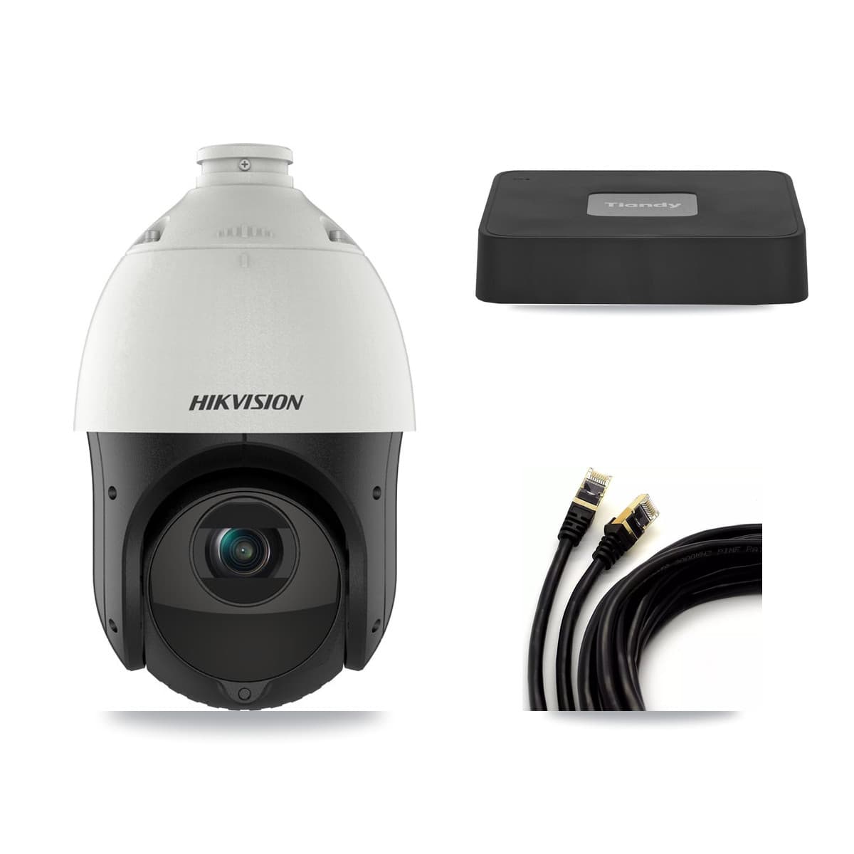 Hikvision & Tiandy 4-Channel 4MP – 5MP CCTV Kit — 1 4MP PTZ + 1 5MP Dome Cameras + 3TB Recording