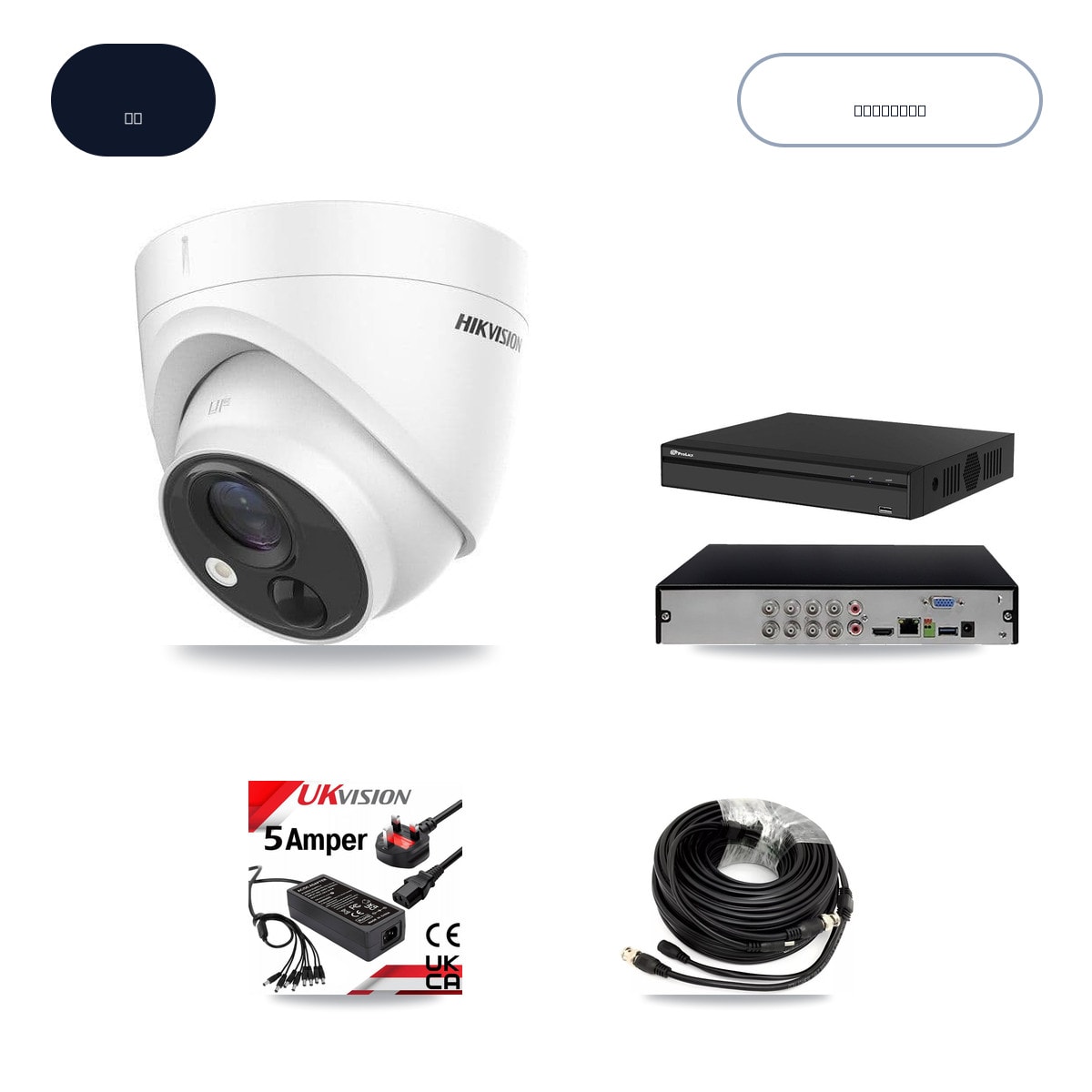 Hikvision & Prolux 8-Channel 5MP CCTV Kit — 8 DS-2CE71H0T Turret Cameras + 14TB Recording - Image 1
